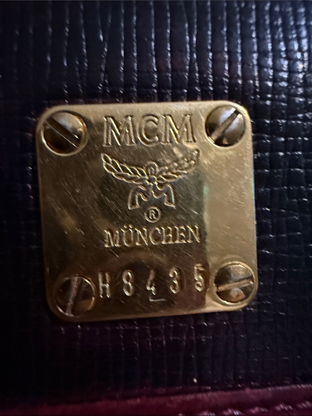MCM Leather Studded Trifold Compact Wallet preowned - Picture 3 of 16